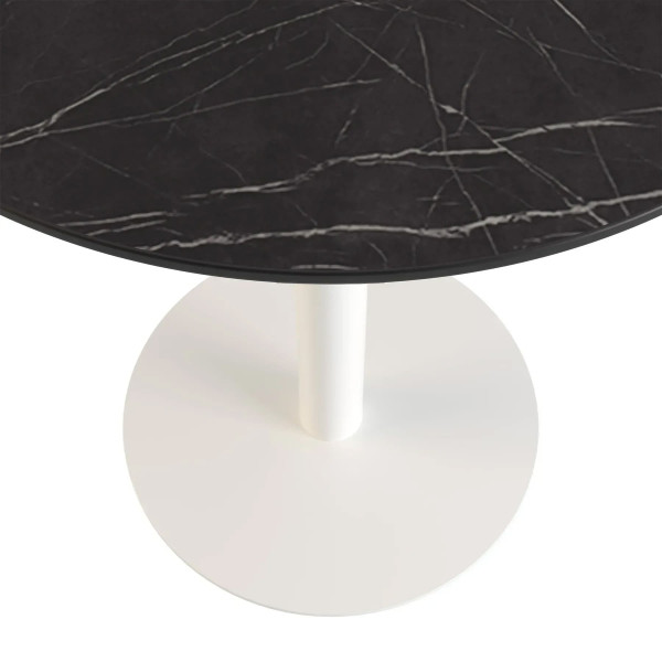 Стол Lovko Soul HPL Egger F206 Черный/белый d-60 см-1