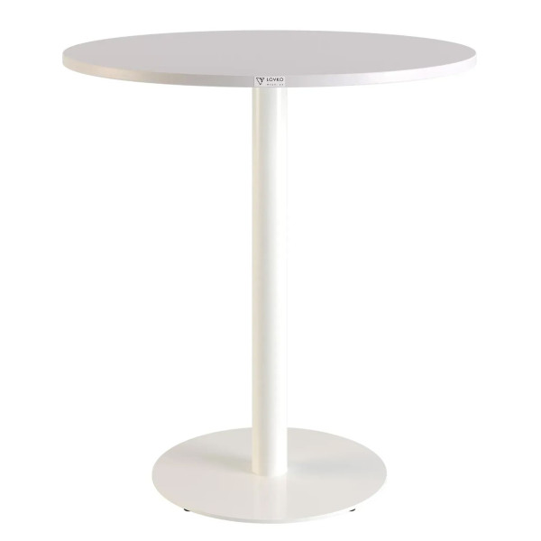 Стіл Lovko Soul light Білий метал/білий ДСП текстура d-70 см-0