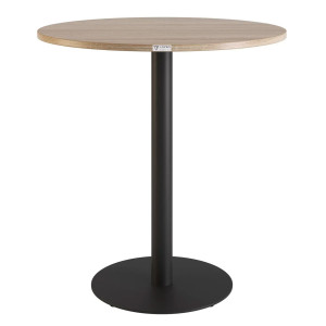 Стол Lovko Soul light Черный металл/дуб ДСП текстура d-70 см