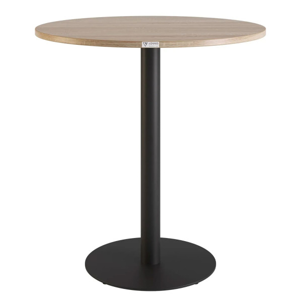 Стол Lovko Soul light Черный металл/дуб ДСП текстура d-70 см-0