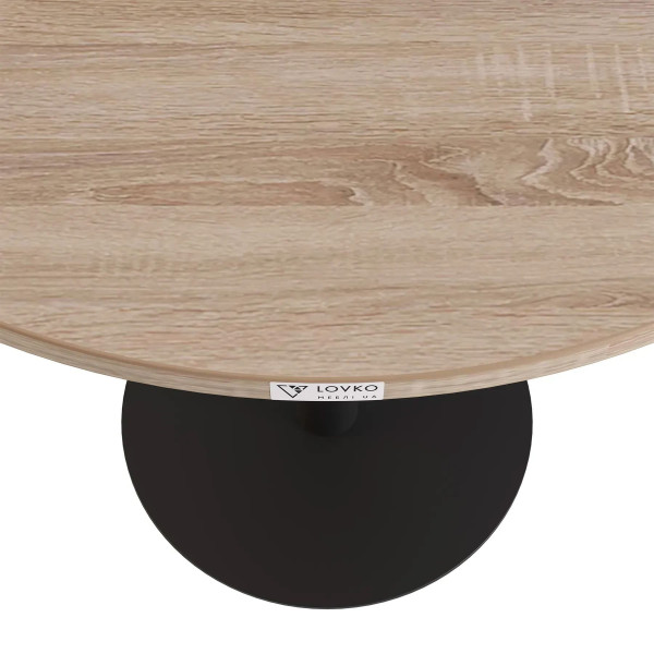 Стол Lovko Soul light Черный металл/дуб ДСП текстура d-70 см-1
