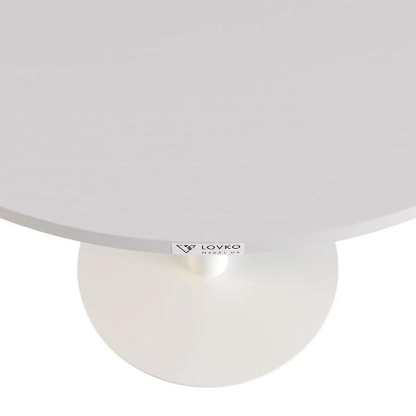 Стіл Lovko Soul light Білий метал/білий ДСП текстура d-70 см-1