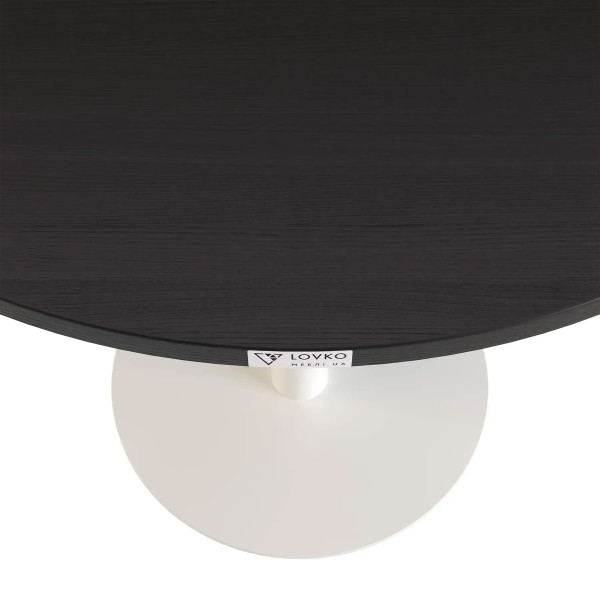 Стол Lovko Soul light Белый металл/черный ДСП текстура d-70 см-1