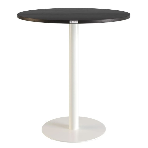 Стол Lovko Soul light Белый металл/черный ДСП текстура d-70 см-0