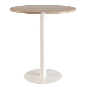 Стіл Lovko Soul light Білий метал/дуб ДСП текстура d-70 см