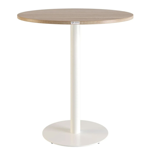 Стіл Lovko Soul light Білий метал/дуб ДСП текстура d-70 см-0