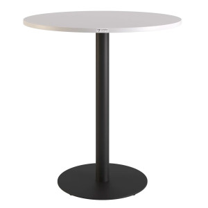 Стол Lovko Soul light Черный металл/белый ДСП текстура d-70 см