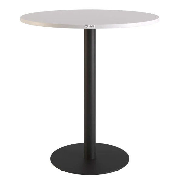 Стол Lovko Soul light Черный металл/белый ДСП текстура d-70 см-0