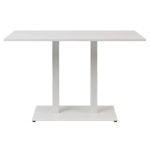 Стіл Lovko Tetra light Double Білий метал/білий ДСП текстура 120x70 см