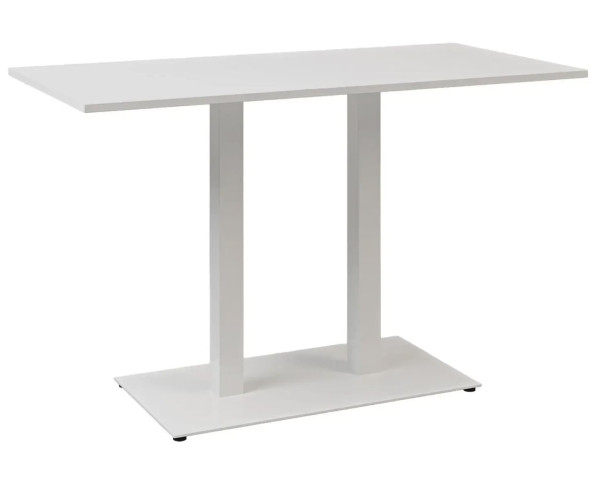 Стол Lovko Tetra light Double Белый металл/белый ДСП текстура 120x70 см-1