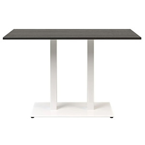 Стіл Lovko Tetra light Double Білий метал/чорний ДСП текстура 120x70 см
