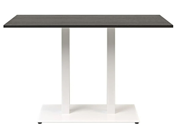 Стол Lovko Tetra light Double Белый металл/черный ДСП текстура 120x70 см-0