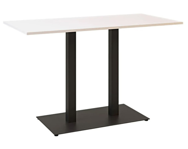 Стол Lovko Tetra light Double Черный металл/белый ДСП текстура 120x70 см-1