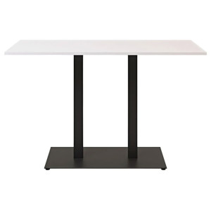 Стіл Lovko Tetra light Double Чорний метал/білий ДСП текстура 120x70 см