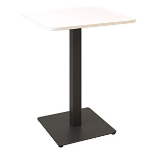 Стіл Lovko Tetra light soft Чорний метал/білий ДСП текстура 60x60 см