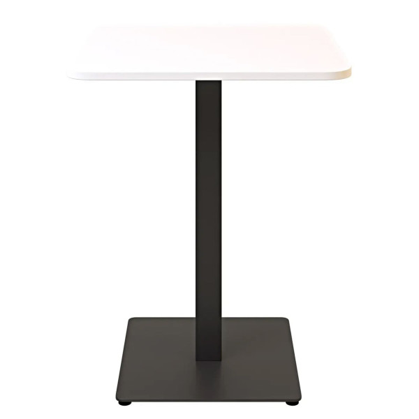 Стол Lovko Tetra light soft Черный металл/белый ДСП текстура 60x60 см-1