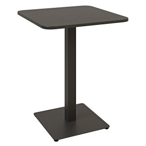 Стіл Lovko Tetra light soft Чорний метал/чорний ДСП текстура 60x60 см
