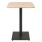 Стол Lovko Tetra light soft Черный металл/дуб ДСП текстура 60x60 см-1-thumb