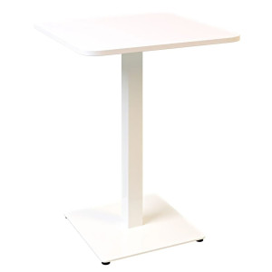 Стіл Lovko Tetra light soft Білий метал/білий ДСП текстура 60x60 см