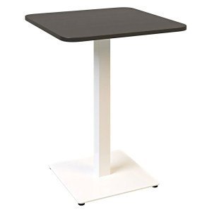 Стіл Lovko Tetra light soft Білий метал/чорний ДСП текстура 60x60 см
