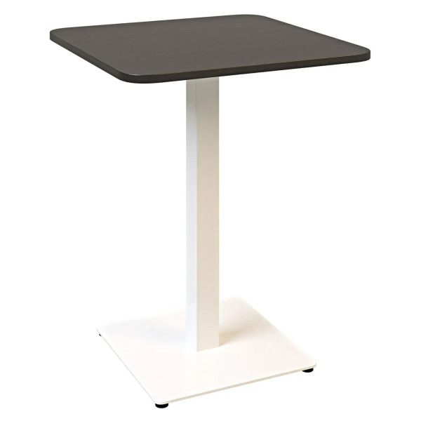 Стол Lovko Tetra light soft Белый металл/черный ДСП текстура 60x60 см-0