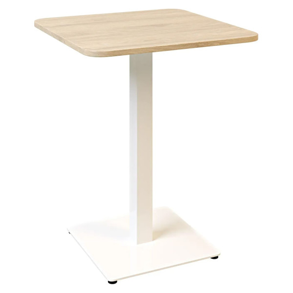 Стіл Lovko Tetra light soft Білий метал/дуб ДСП текстура 60x60 см-0