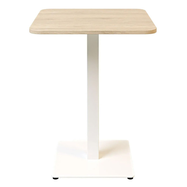 Стіл Lovko Tetra light soft Білий метал/дуб ДСП текстура 60x60 см-1