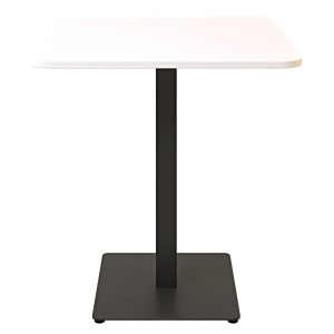 Стіл Lovko Tetra light soft Чорний метал/білий ДСП текстура 70x70 см