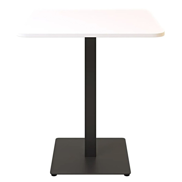 Стол Lovko Tetra light soft Черный металл/белый ДСП текстура 70x70 см-0