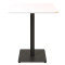 Стол Lovko Tetra light soft Черный металл/белый ДСП текстура 70x70 см-0-thumb