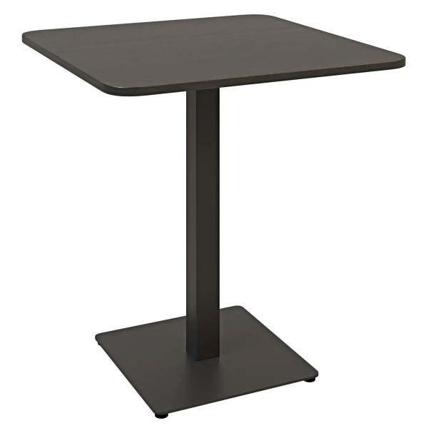 Стол Lovko Tetra light soft Черный металл/черный ДСП текстура 70x70 см-1