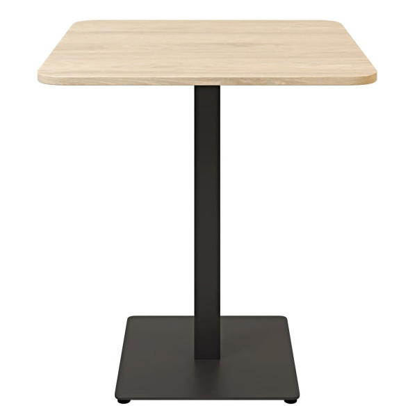 Стол Lovko Tetra light soft Черный металл/дуб ДСП текстура 70x70 см-0