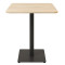 Стол Lovko Tetra light soft Черный металл/дуб ДСП текстура 70x70 см-0-thumb