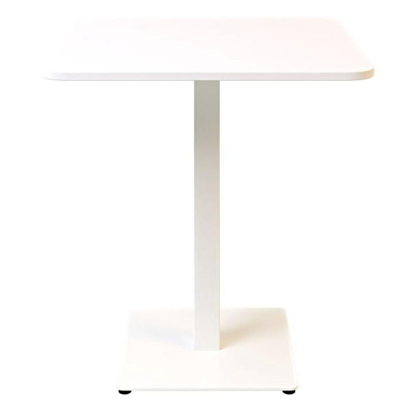 Стол Lovko Tetra light soft Белый металл/белый ДСП текстура 70x70 см-0