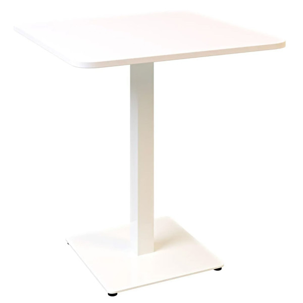 Стол Lovko Tetra light soft Белый металл/белый ДСП текстура 70x70 см-1