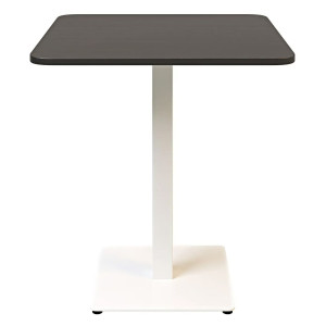 Стіл Lovko Tetra light soft Білий метал/чорний ДСП текстура 70x70 см