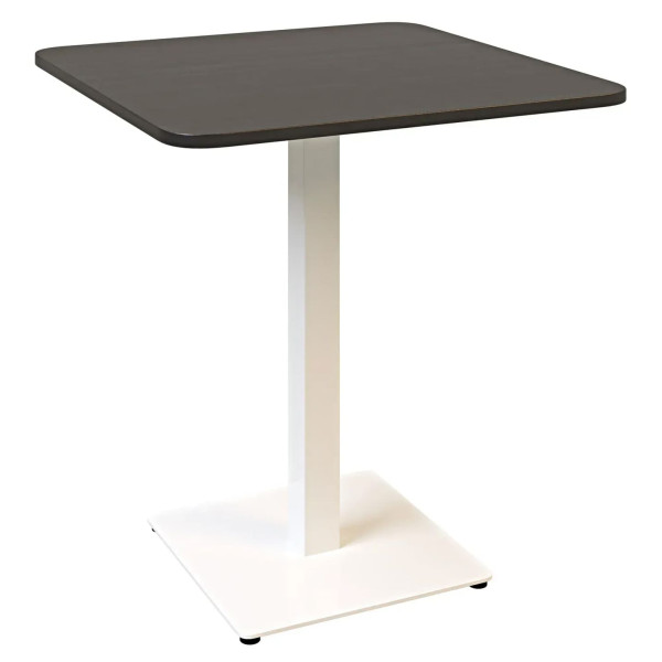 Стол Lovko Tetra light soft Белый металл/черный ДСП текстура 70x70 см-1