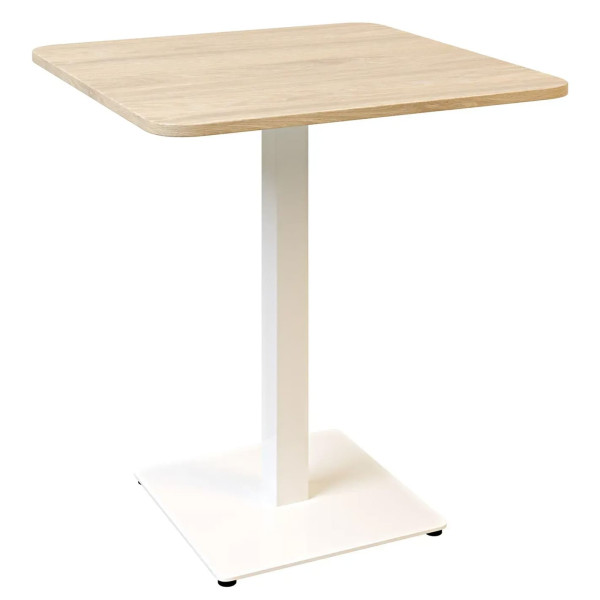 Стол Lovko Tetra light soft Белый металл/дуб ДСП текстура 70x70 см-1