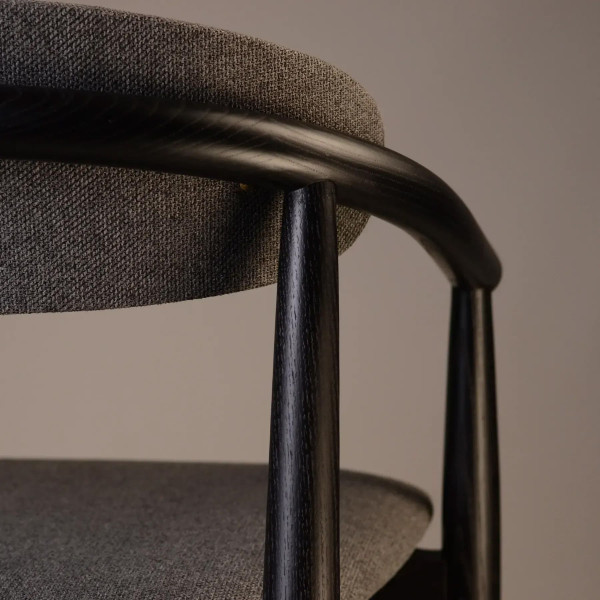 Полубарный стул Lovko Mamont Soft Черный/Austin 19-5