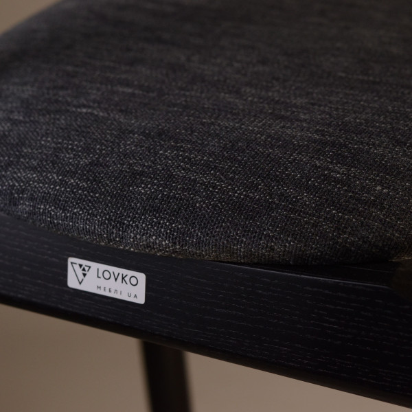 Полубарный стул Lovko Mamont semi-soft Черный/superior 19-7