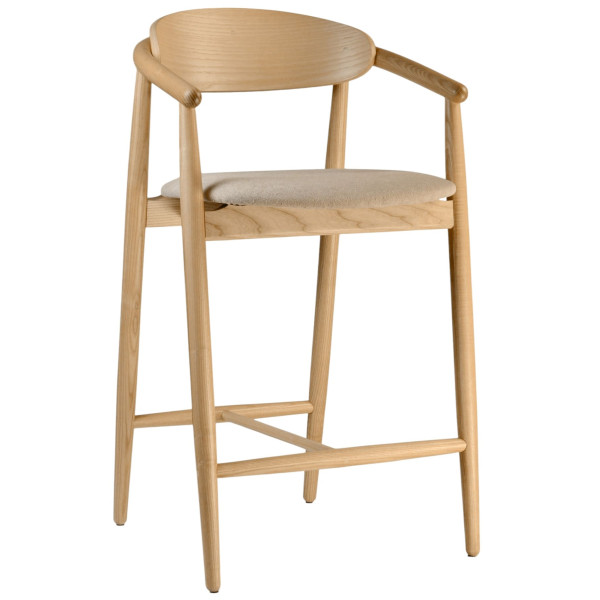 Полубарный стул Lovko Mamont semi-soft Натуральный ясень/Magenta 13-0