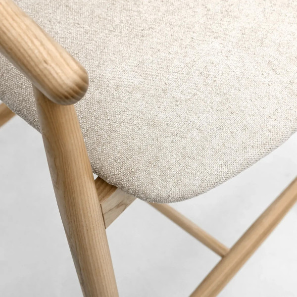 Полубарный стул Lovko Mamont semi-soft Натуральный ясень/Magenta 13-5