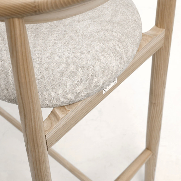 Полубарный стул Lovko Mamont semi-soft Натуральный ясень/Magenta 13-11