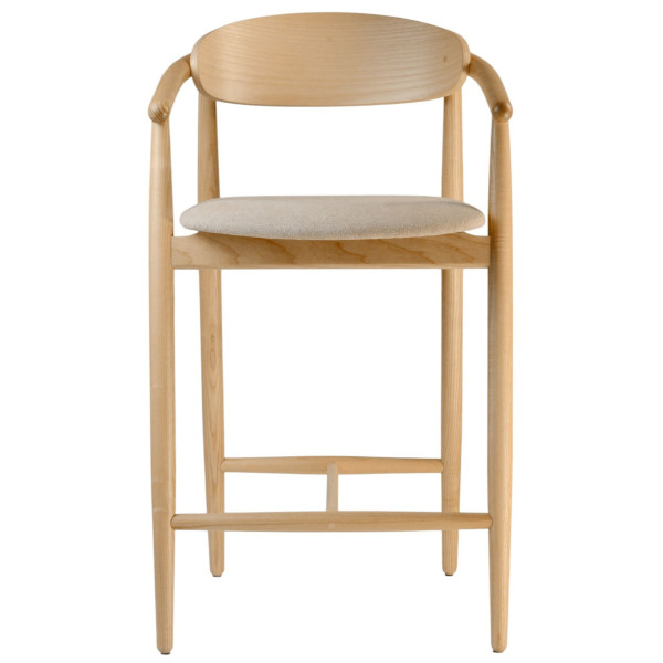 Полубарный стул Lovko Mamont semi-soft Натуральный ясень/Magenta 13-1