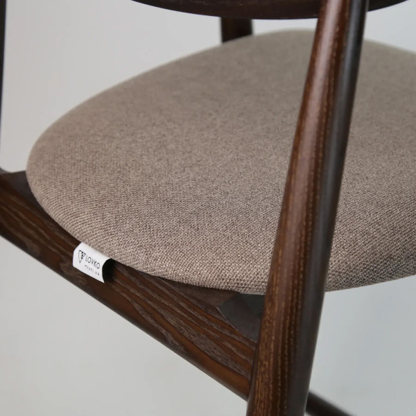 Полубарный стул Lovko Mamont semi-soft Темный орех/Austin 03-10