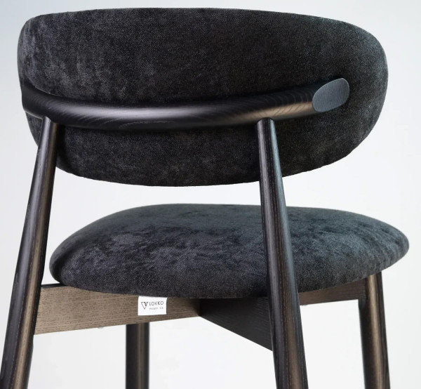 Полубарный стул Lovko Panda New Черный/Hevia 207.21-5