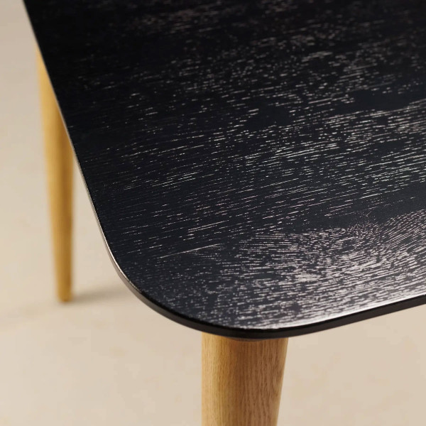 Стол обеденный Lovko Dan Черный/натуральный дуб 80х80 см-5