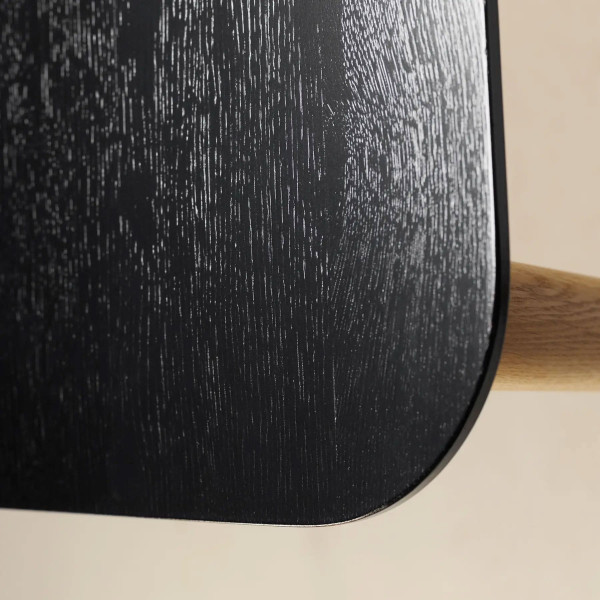 Стол обеденный Lovko Dan Черный/натуральный дуб 80х80 см-6