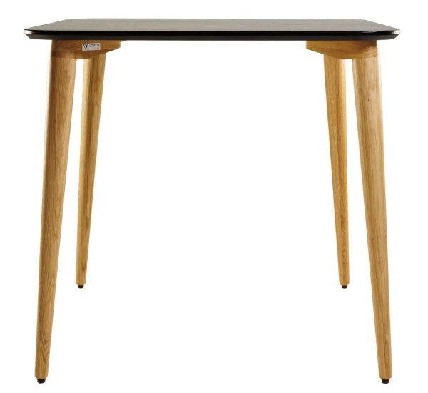 Стол обеденный Lovko Dan Черный/натуральный дуб 80х80 см-2
