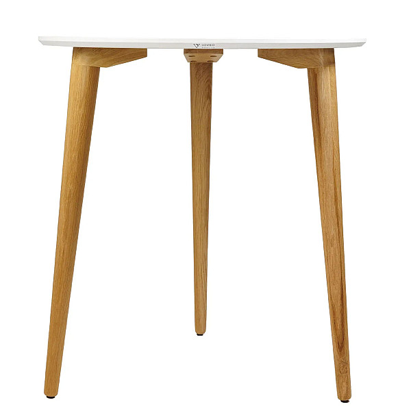 Стол обеденный Lovko Dan d-70 Белый/натуральный-2